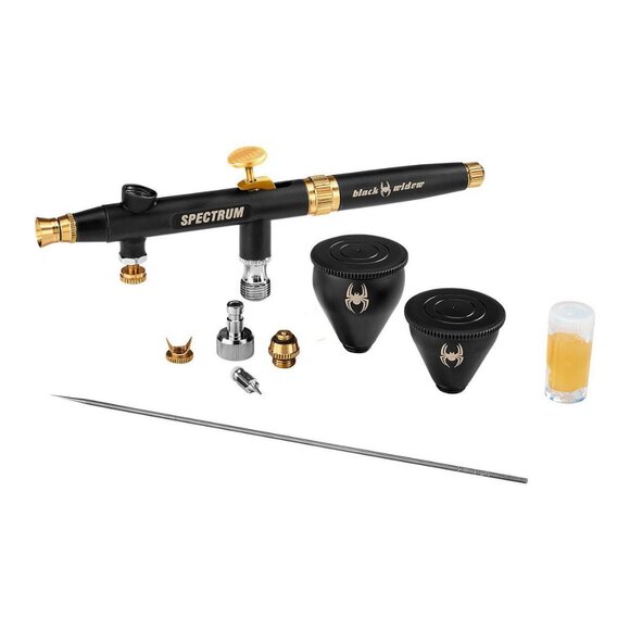 BLACK WIDOW by SPECTRUM Precision-Control, Gravity-Feed, Dual-Action Airbrush - Picture 5 of 6